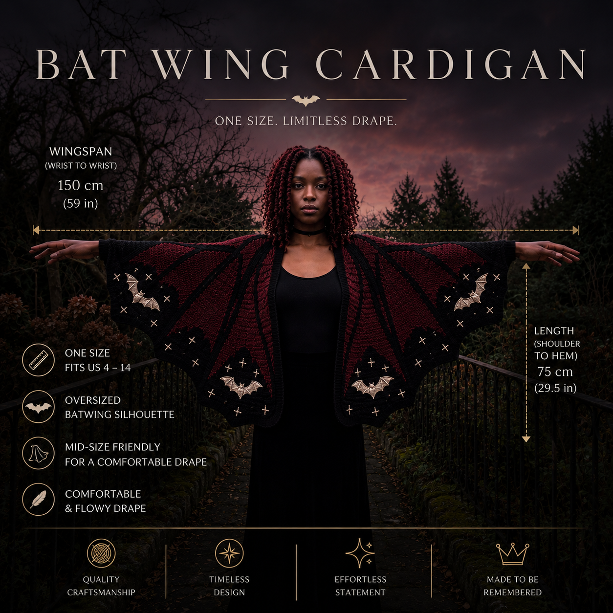 [Pre-Order] Bat Wing Cardigan 🦇